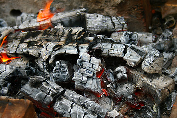 Image showing Flame on charcoal