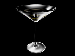 Image showing cocktail glass on black background