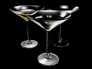 Image showing cocktail glass on black background