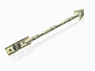 Image showing Dollar arrow