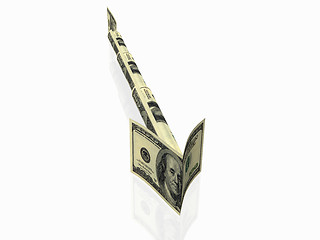 Image showing Dollar arrow