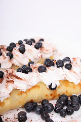 Image showing pancakes with blueberries