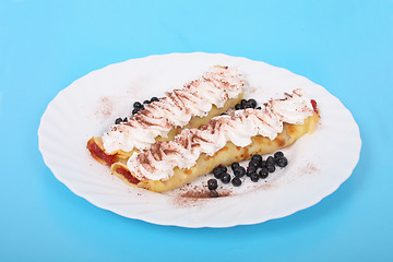 Image showing pancakes with blueberries