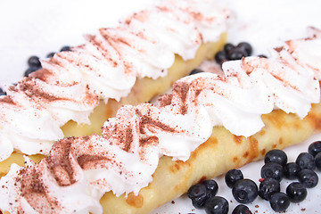 Image showing pancakes with blueberries