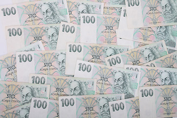 Image showing Czech banknotes in one hundered
