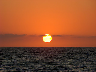 Image showing Sunset, Pacific Ocean.