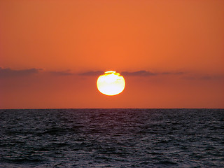 Image showing Sunset, Pacific Ocean.