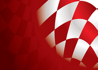 Image showing checkered corner red