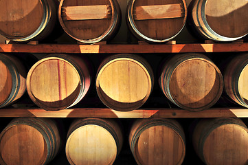 Image showing Wine barrels