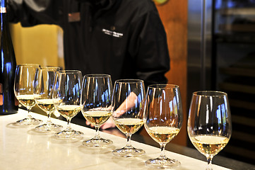 Image showing Wine tasting glasses