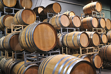 Image showing Wine barrels