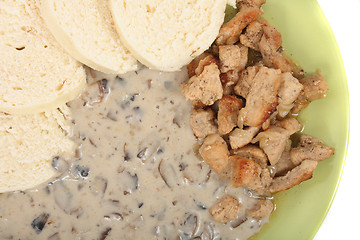 Image showing meat and mushroom sauce