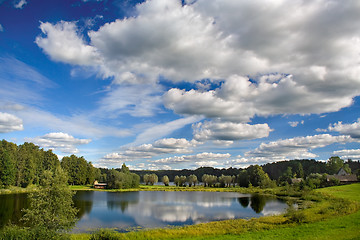 Image showing Sky reflexion in lake