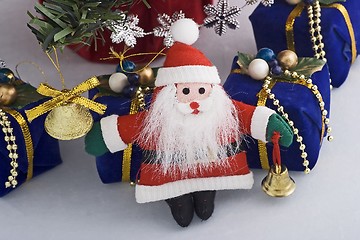 Image showing Santa Cluas and Gifts