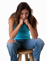 Image showing Pouting teen