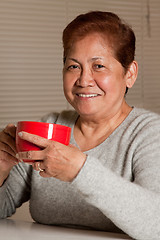 Image showing Senior have coffee