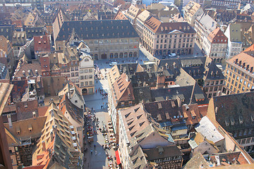 Image showing Colorful roof tops of Strasbourg