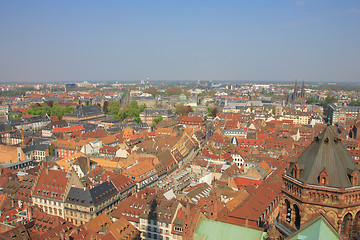 Image showing Colorful roof tops of Strasbourg