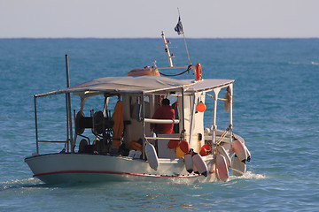 Image showing Fishing boat on the Ionian island of Lefkas Greece