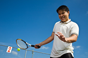 Image showing Asian tennis player