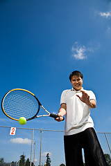 Image showing Asian tennis player