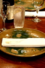 Image showing Table setting for a formal Japanese dinner