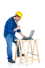 Image showing Carpenter at work