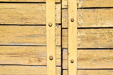 Image showing close-up of wooden gates