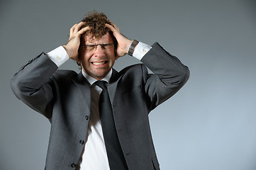 Image showing Stressed businessman