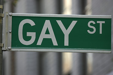 Image showing Gay street sign