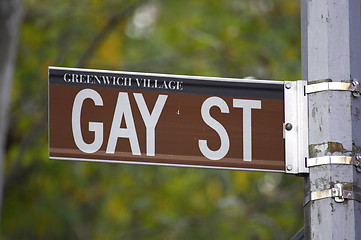 Image showing Gay street sign