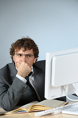 Image showing Stressed businessman