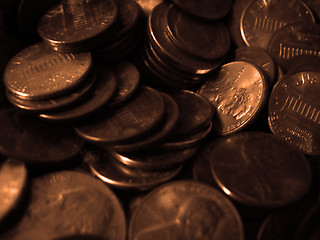 Image showing Pennies Macro