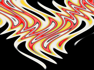 Image showing Abstract Flames Over Black