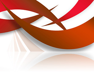 Image showing Red Abstract Swoosh Layout