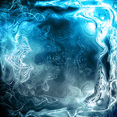 Image showing Blue 3D Plasma Fluid