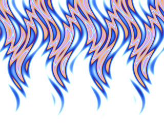 Image showing blue fire over white