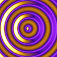 Image showing Golden Hypnotic Circles