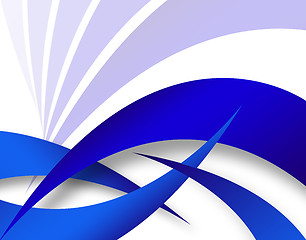 Image showing Blue Abstract Swoosh Layout