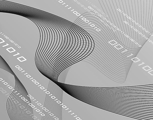 Image showing Grayscale 3D Wire Ribbons