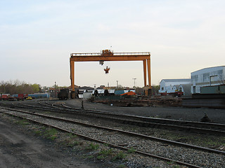 Image showing railroad loading station