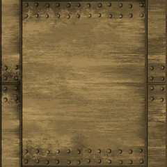 Image showing rivetted metal plate