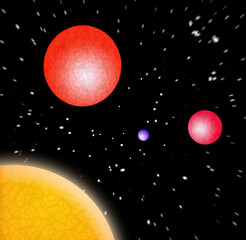 Image showing 3D Planets In Space