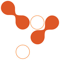 Image showing Orange Organic Techno Shapes