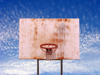 Image showing Isolated Basketball Hoop