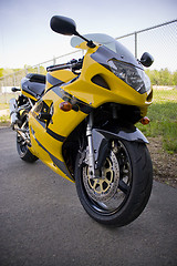 Image showing Yellow Motorcycle