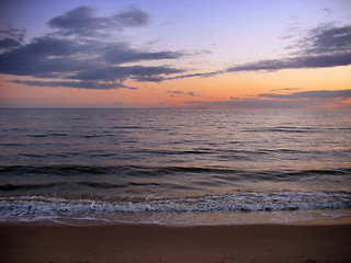Image showing New England Beach Sunset