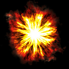 Image showing fiery explosion