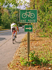 Image showing bike route