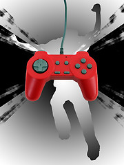 Image showing game controller w clipping path 